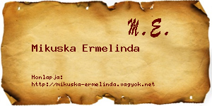 Mikuska Ermelinda névjegykártya